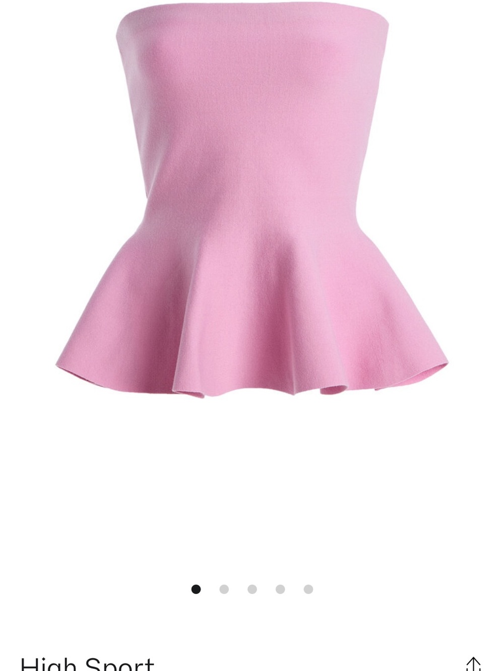 NWT High Sport Strapless Peplum Top